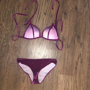 VICTORIAS SECRET PINK VELVET SWIM